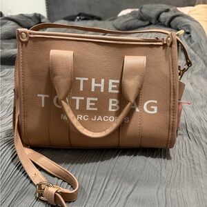 Marc Jacobs Brown Tote Bag with White Accents